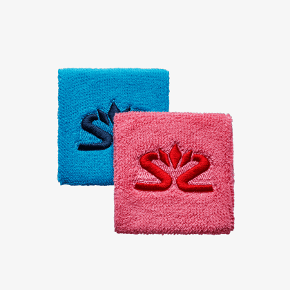 SALMING Wristband Short 2-pack Blue/Pink