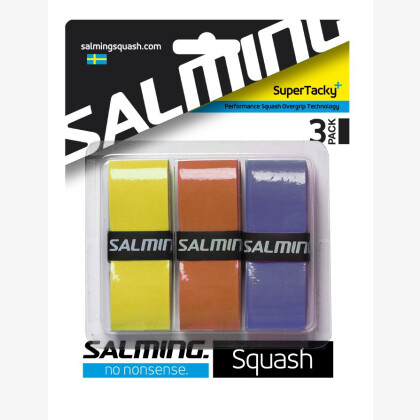 SALMING Squash SuperTacky+ OverGrip Mixed colours 3-pack