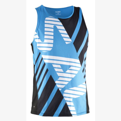 SALMING Run Team Race Singlet Black/Cyan