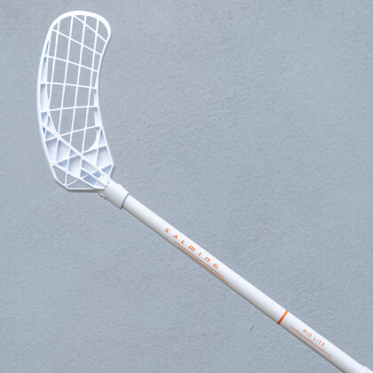 SALMING Quest2 Mid Midlite 35 JR White/Nectarine
