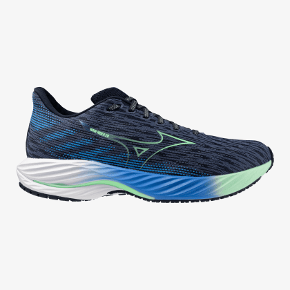 MIZUNO Wave Rider 28 Men Vintageindigo / Neomint / Frontierblue