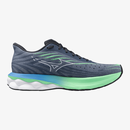 MIZUNO Wave Skyrise 6 Men Vintageindigo / White / Neo Mint