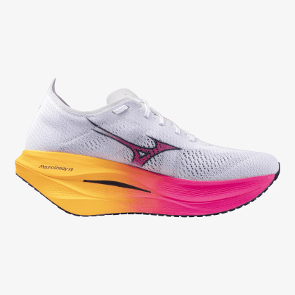 MIZUNO Wave Rebellion Pro 3 Unisex White / Pink Tetra / Tang Orange