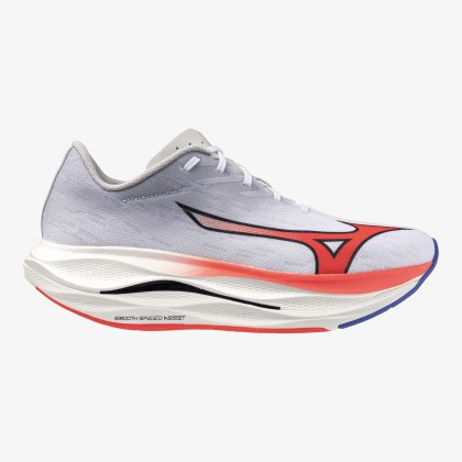 MIZUNO Wave Rebellion Flash 3 Men White / Fiery Coral 2 / Iris Bloom