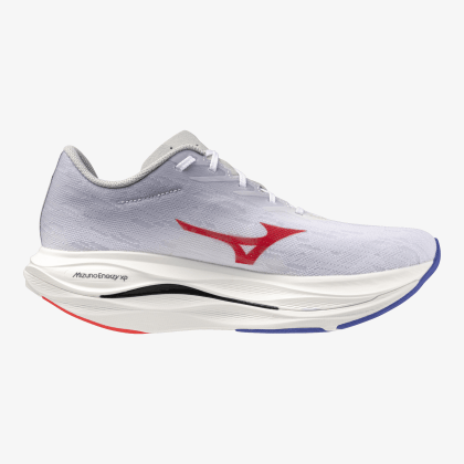 MIZUNO Wave Rebellion Flash 3 Men White / Fiery Coral 2 / Iris Bloom