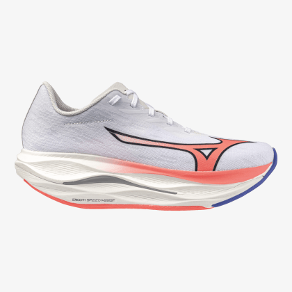 MIZUNO Wave Rebellion Flash 3 Women White / Striking Coral / Iris Bloo
