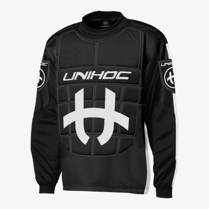 UNIHOC Goalie sweater Shield black/white JR
