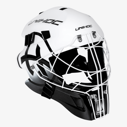 UNIHOC Goalie Mask Inferno 66 White/Black