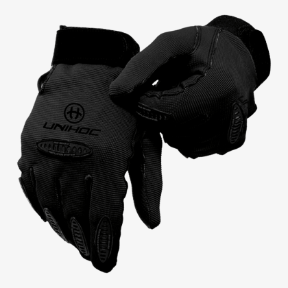 UNIHOC Goalie Gloves Blackout Black